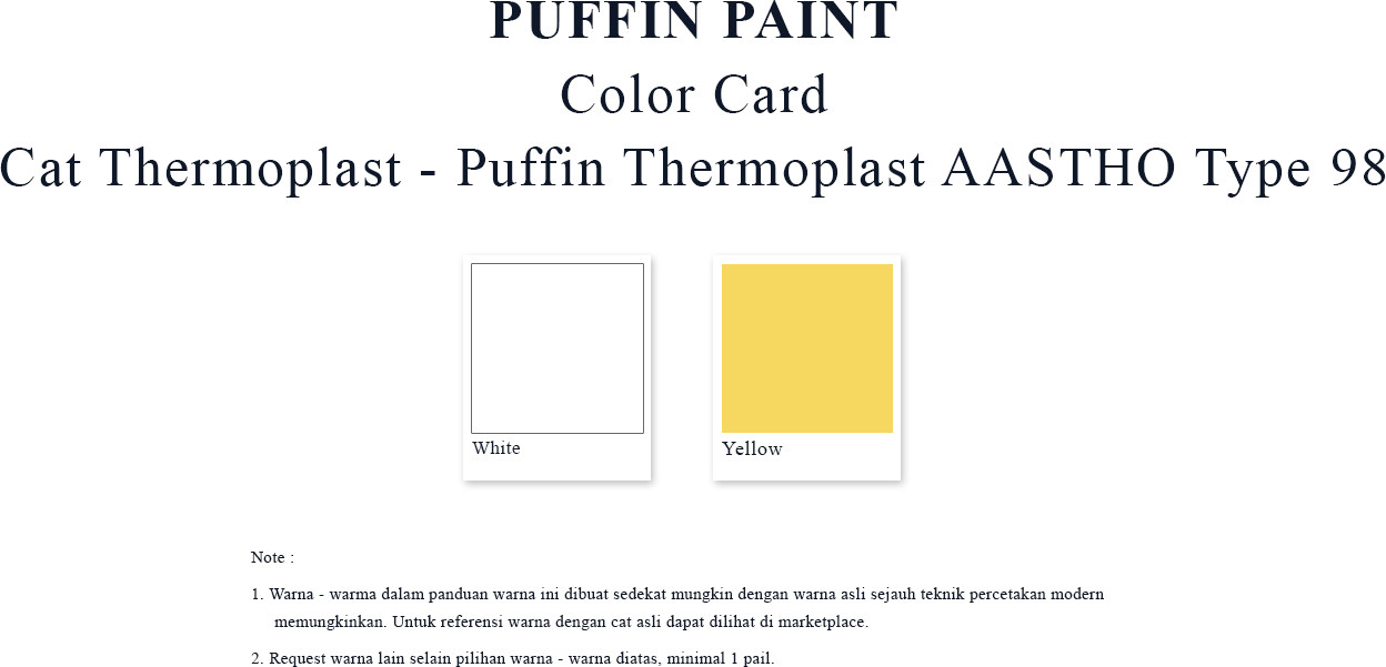 Cat thermoplast - Puffin thermoplast AASTHO Type 98