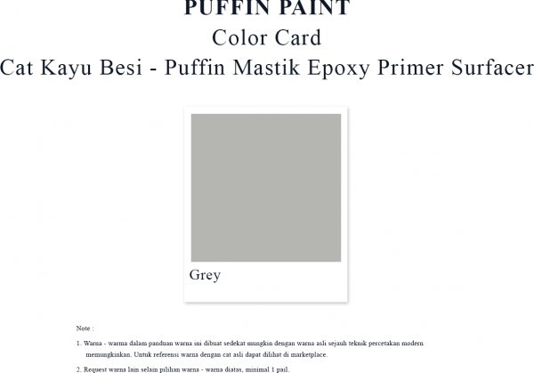 Cat kayu besi - Puffin mastik epoxy primer surfacer