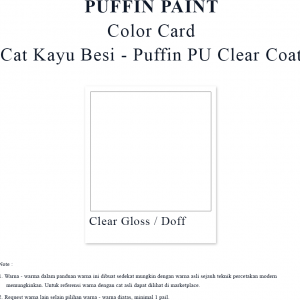 Cat kayu besi - Puffin PU clear coat