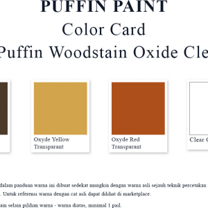 Cat kayu besi - Puffin woodstain oxide clear solvent based