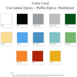 Cat lantai epoxy - Puffin epoxy multilayer