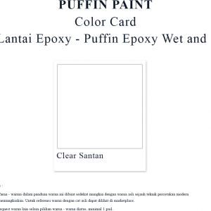 Cat lantai epoxy - Puffin epoxy wet and cold