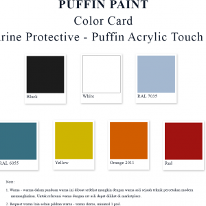 Color card marine protective - puffin acrylic touch up