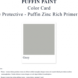 Color card marine protective - puffin zinc rich primer epoxy