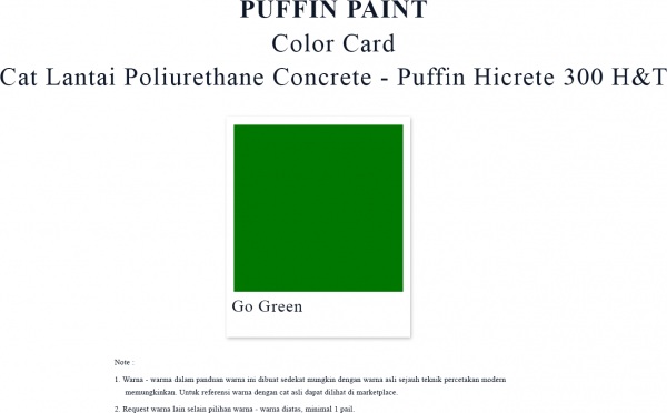 Cat lantai poliurethane concrete - puffinpaint hicrete 300 H&T